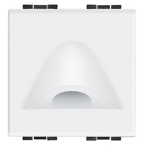 Заглушка с отверстием 9 мм для вывода кабеля 2 модуля LivingLight Белый