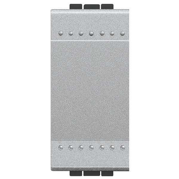 Выключатель с автоматическими клеммами, размер 1 модуль LivingLight Алюминий