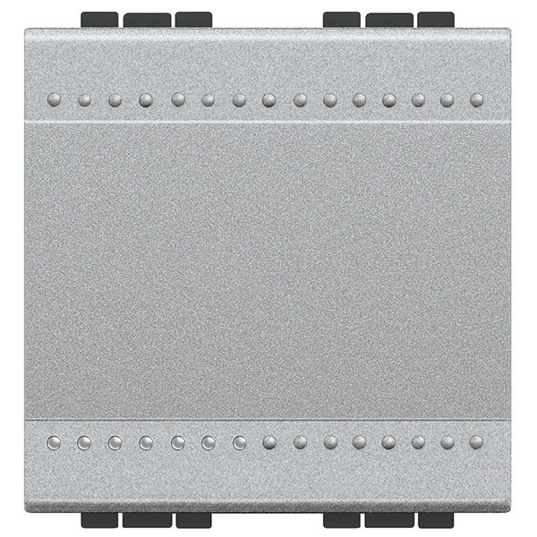 Выключатель с автоматическими клеммами, размер 2 модуля LivingLight Алюминий