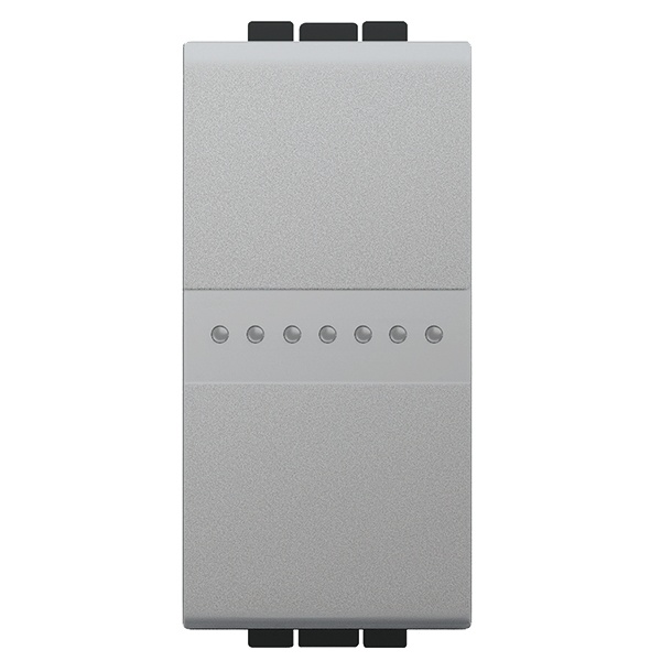 Переключатель промежуточный Axial с автоматическими клеммами, размер 1 модуль LivingLight Алюминий