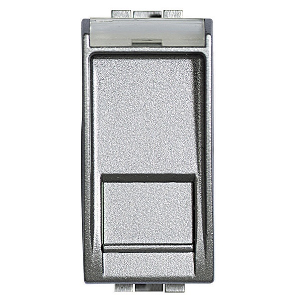 Компьютерная розетка RJ45 UTP 6 категория 1 модуль LivingLight Алюминий