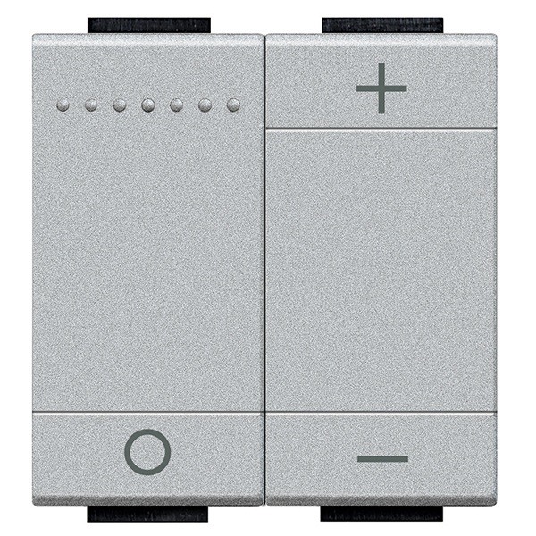 Светорегулятор кнопочный 1-10В 2 модуля LivingLight Алюминий