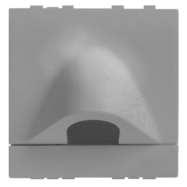 Заглушка с отверстием 9 мм для вывода кабеля 2 модуля LivingLight Алюминий