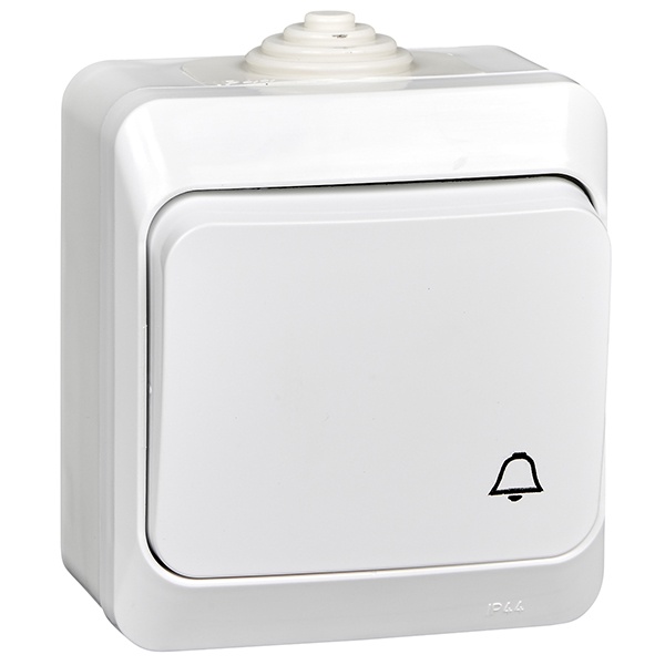 Кнопочный выключатель SE Этюд IP44 белый