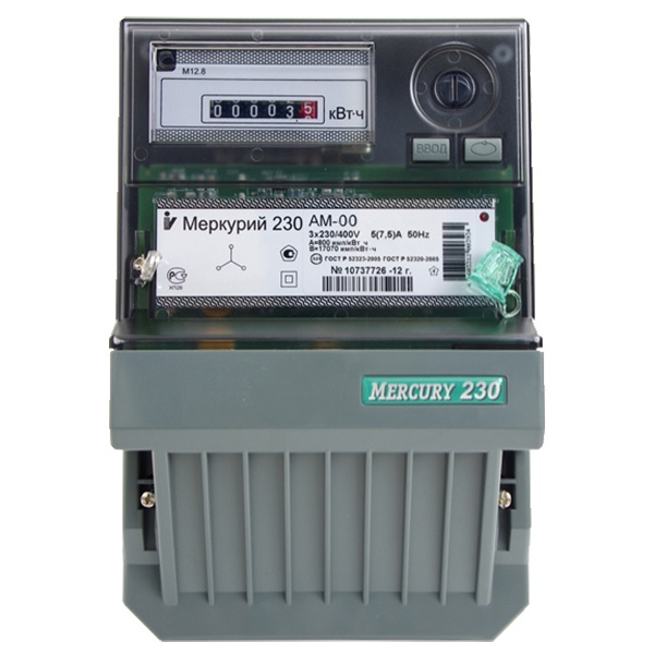 Электросчетчик Меркурий-230 AM-00 5-7,5А 57,7/100В однотарифный трансформаторного включения