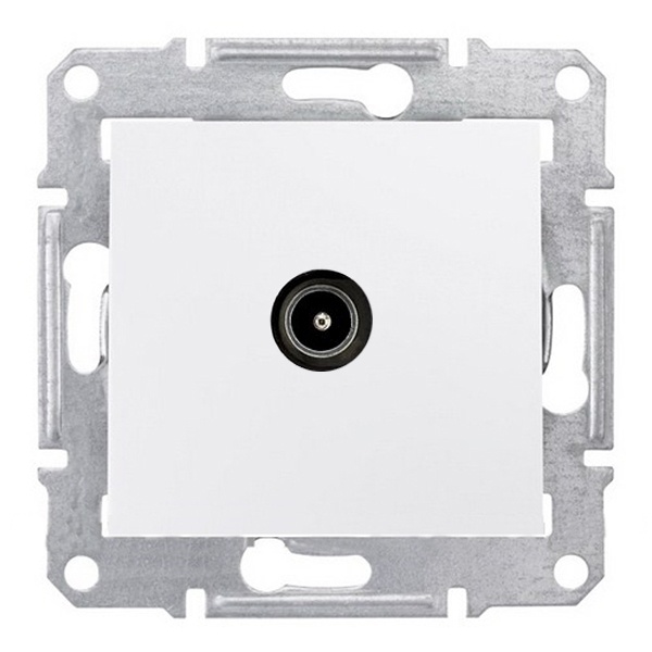 Розетка TV проходная 4dB Sedna белая