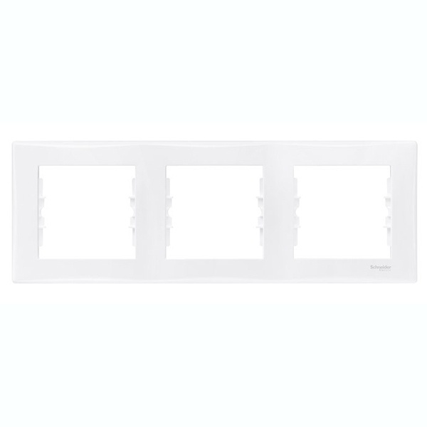 Рамка Sedna 3 поста горизонтальная, белый
