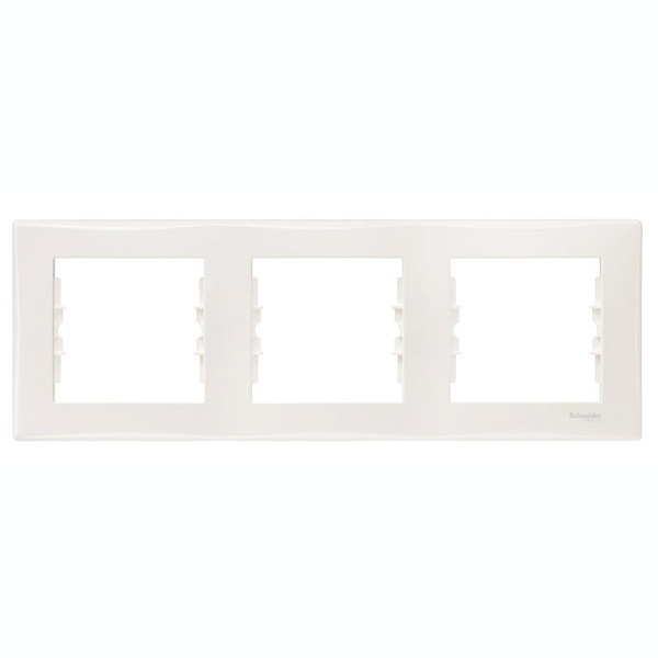 Рамка Sedna 3 поста горизонтальная, бежевый