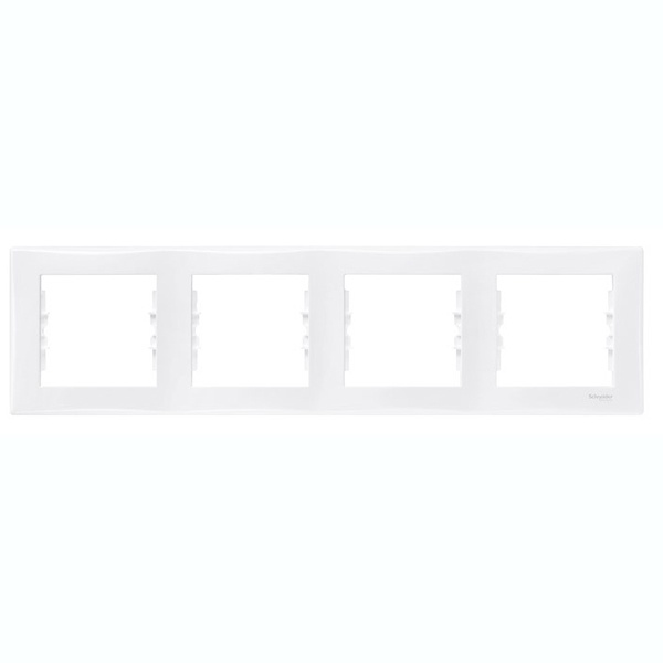 Рамка Sedna 4 поста горизонтальная, белый