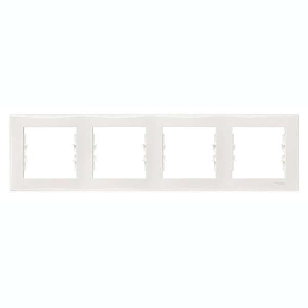 Рамка Sedna 4 поста горизонтальная, бежевый