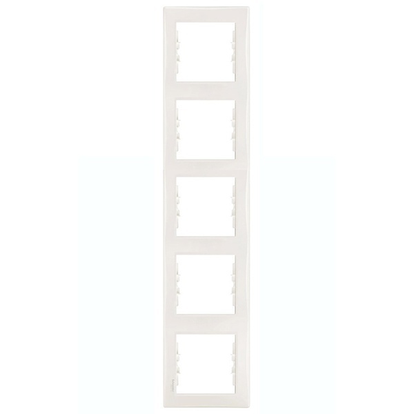 Рамка Sedna 5 постов вертикальная, бежевый