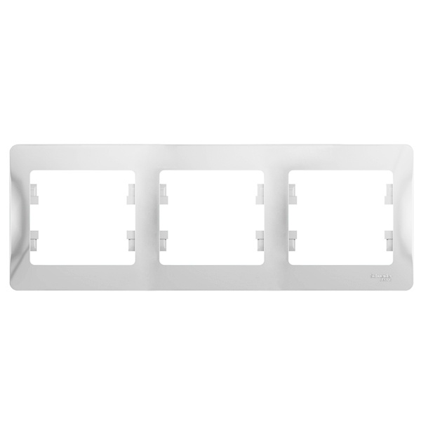 Рамка 3-постовая SE Glossa, горизонтальная, белый