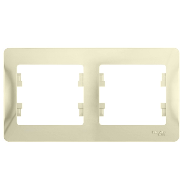 Рамка 2-постовая SE Glossa, горизонтальная, бежевый