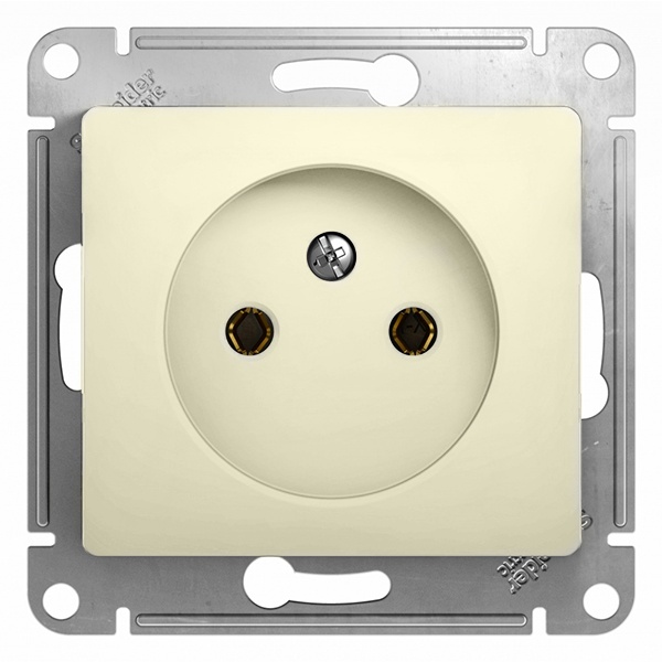 Розетка без заземления SE Glossa 16А механизм, бежевый