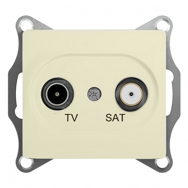 TV-SAT розетка оконечная SE Glossa 1DB механизм, бежевый