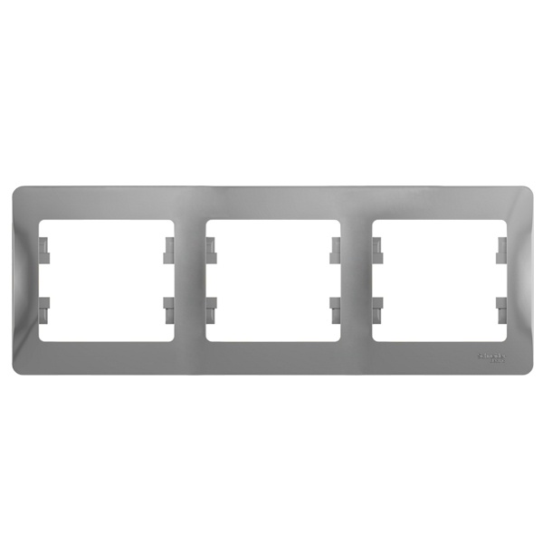 Рамка 3-постовая SE Glossa, горизонтальная, алюминий