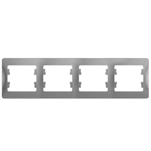Рамка 4-постовая SE Glossa, горизонтальная, алюминий