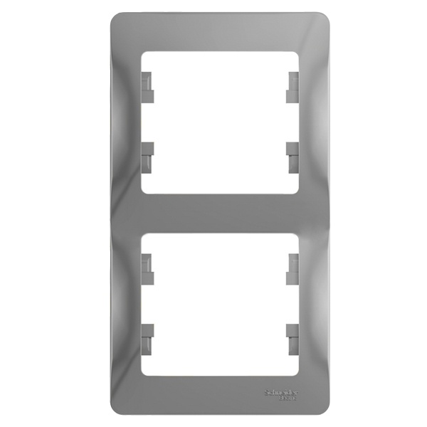 Рамка 2-постовая SE Glossa, вертикальная, алюминий