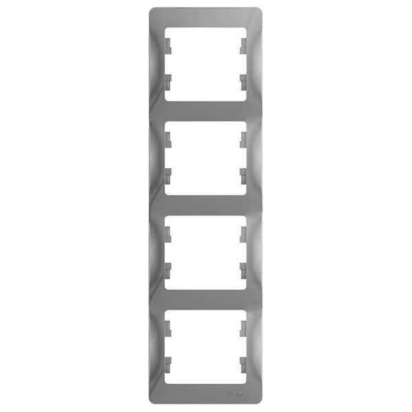 Рамка 4-постовая SE Glossa, вертикальная, алюминий