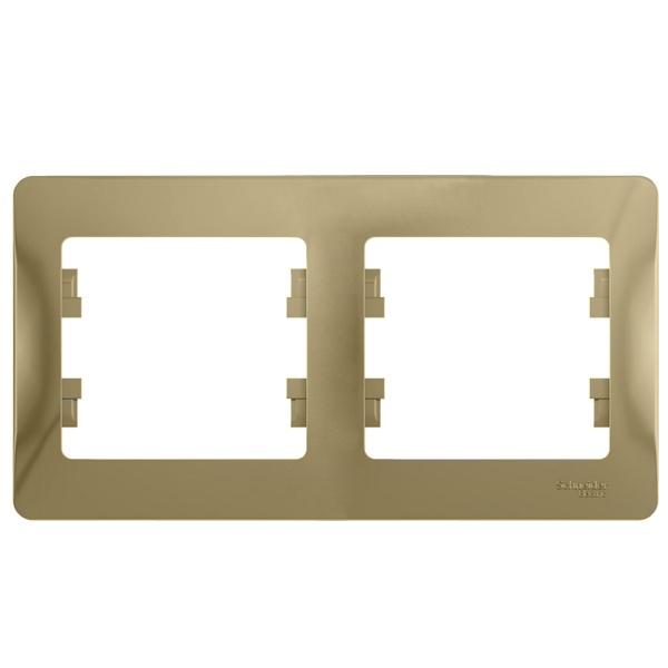 Рамка 2-постовая SE Glossa, горизонтальная, титан