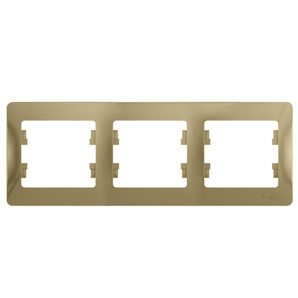 Рамка 3-постовая SE Glossa, горизонтальная, титан