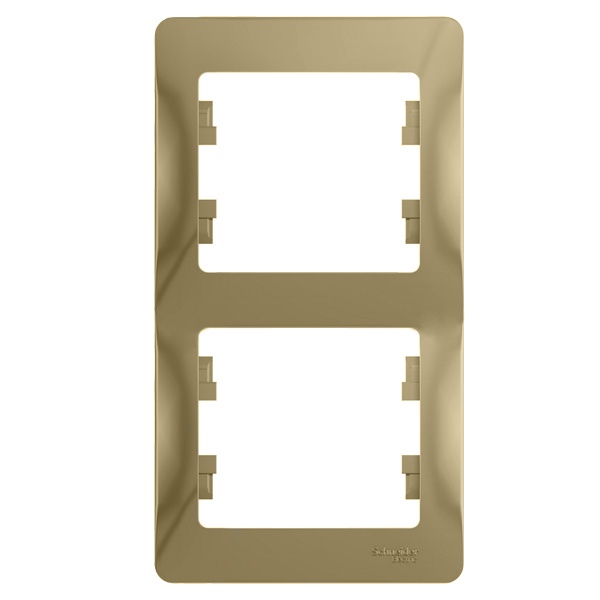 Рамка 2-постовая SE Glossa, вертикальная, титан