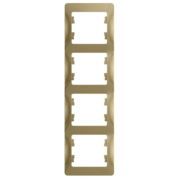 Рамка 4-постовая SE Glossa, вертикальная, титан