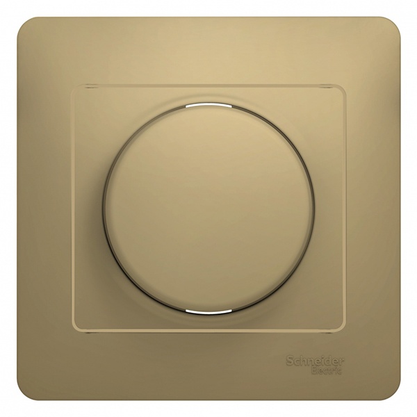 Светорегулятор SE Glossa (диммер) поворотный 300Вт в сборе, титан