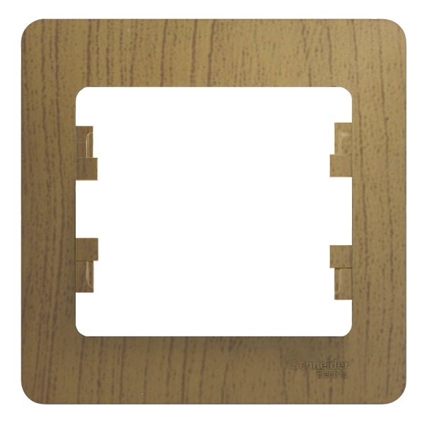 Рамка 1-постовая SE Glossa, дерево дуб