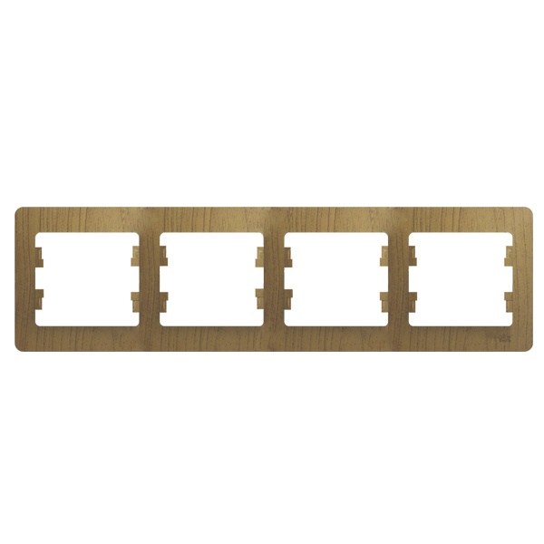 Рамка 4-постовая SE Glossa, горизонтальная, дерево дуб