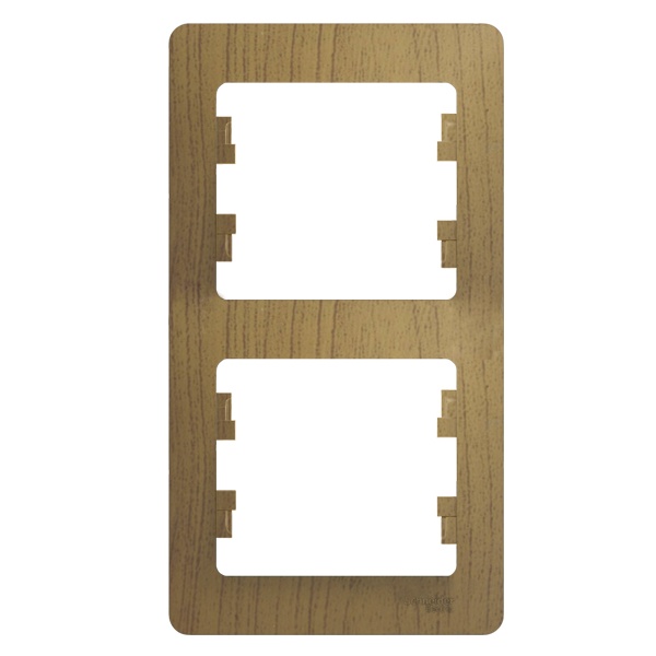 Рамка 2-постовая SE Glossa, вертикальная, дерево дуб