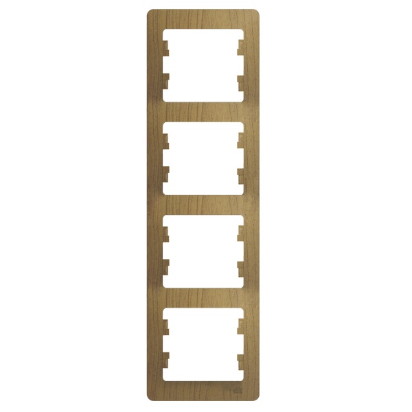 Рамка 4-постовая SE Glossa, вертикальная, дерево дуб