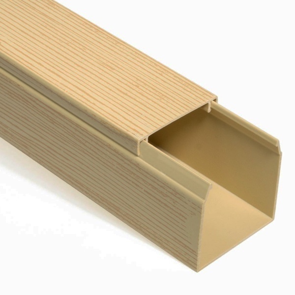 Кабель-канал Промрукав с крышкой 40х40 ПВХ сосна 2м/шт [уп.60м] (кабельный короб)