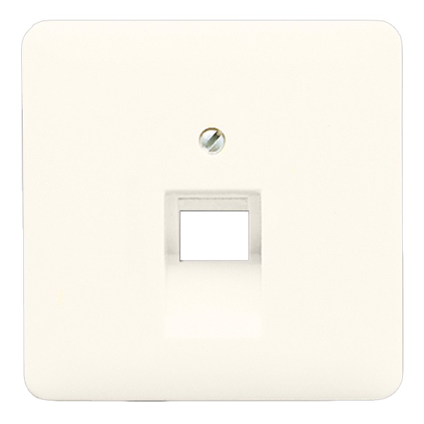 Накладка 1-ая Jung CD компьютерной/телефонной RJ45/RJ11 розетки наклонная Слоновая кость (бежевый)