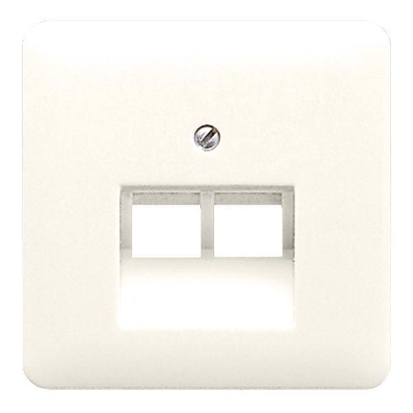 Накладка 2-ая Jung CD компьютерной/телефонной RJ45/RJ11 розетки наклонная Слоновая кость (бежевый)