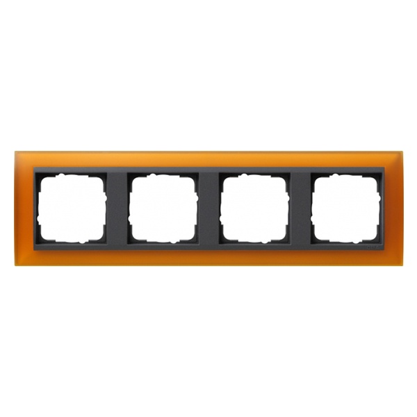 Рамка 4-ая Gira Event Матово-Янтарный цвет вставки Антрацит