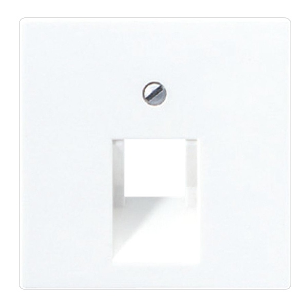 Накладка Jung ECO Profi 1-ая компьютерной/телефонной RJ45/RJ11 розетки наклонная Белый