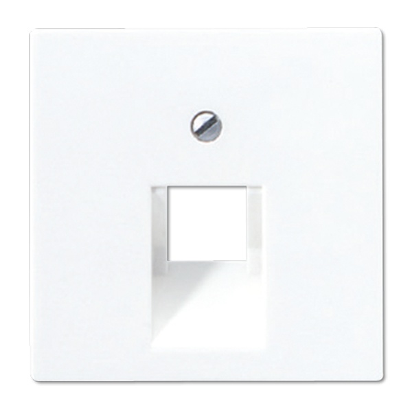 Накладка 1-ая Jung A компьютерной/телефонной RJ45/RJ11 розетки наклонная+AS Белый