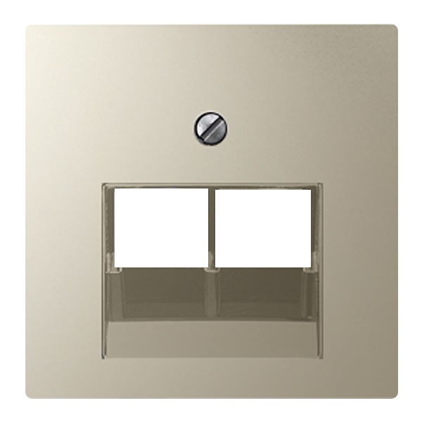 Накладка 2-ая Jung AS компьютерной/телефонной RJ45/RJ11 розетки наклонная Слоновая кость (бежевый)