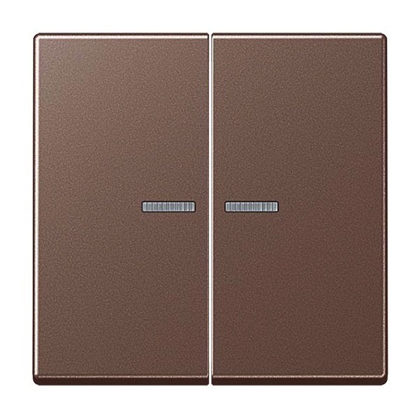 Клавиша 2-ая Jung A для двухклавишного выключателя с подсветкой Мокко