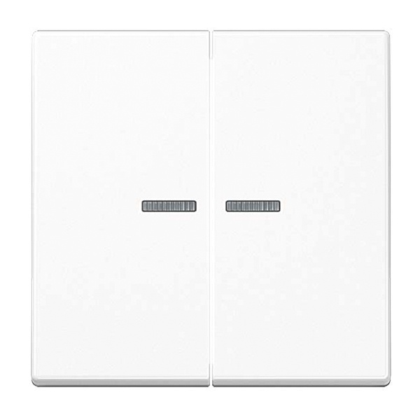 Клавиша 2-ая Jung A для двухклавишного выключателя с подсветкой Белый