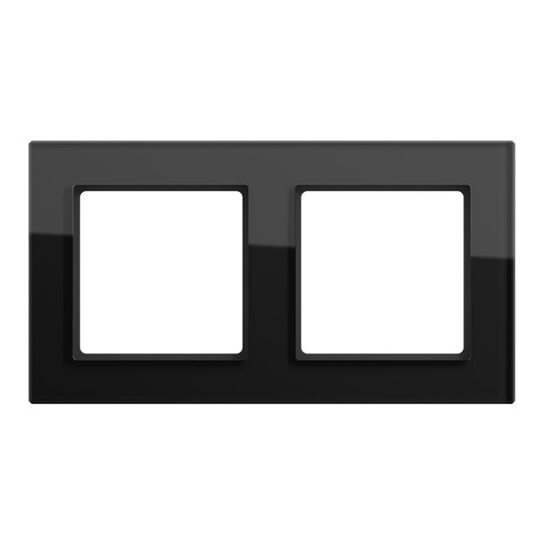 Рамка 2-ая стекло Jung A Creation Черный