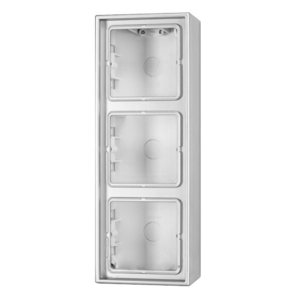 Коробка для накладного монтажа Jung LS 3-ая Алюминий