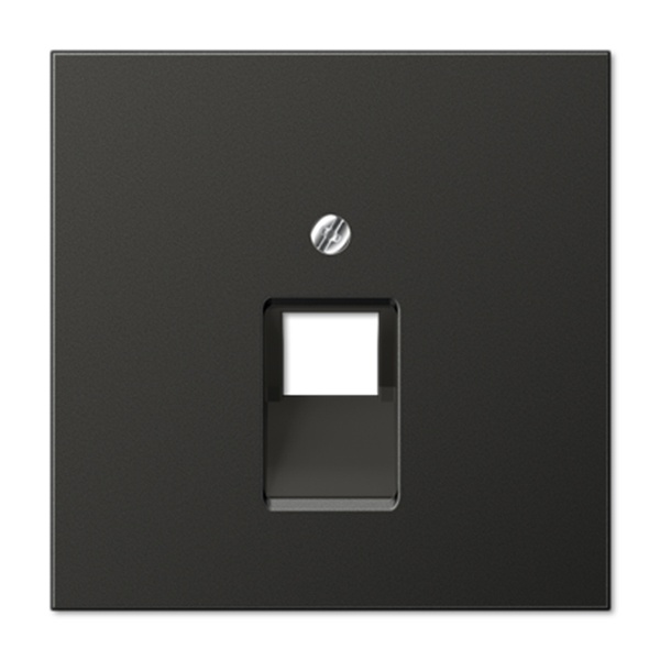 Накладка 1-ая Jung LS компьютерной/телефонной RJ45/RJ11 розетки наклонная Антрацит