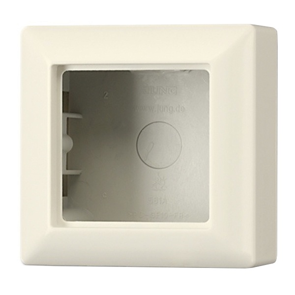Коробка для накладного монтажа Jung AS 1-ая Слоновая кость (бежевый)