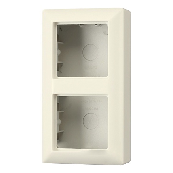 Коробка для накладного монтажа Jung AS 2-ая Слоновая кость (бежевый)