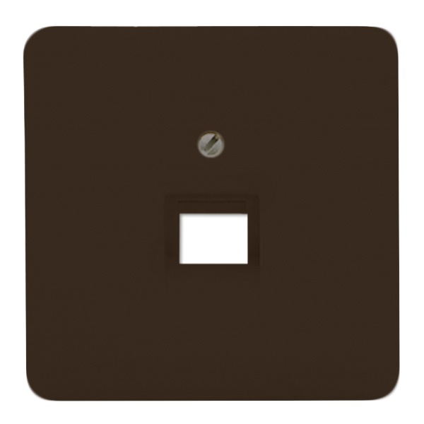 Накладка 1-ая Jung CD компьютерной/телефонной RJ45/RJ11 розетки наклонная Коричневый