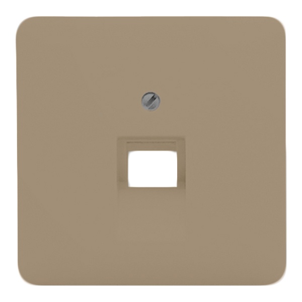 Накладка 1-ая Jung CD компьютерной/телефонной RJ45/RJ11 розетки наклонная Золотая бронза