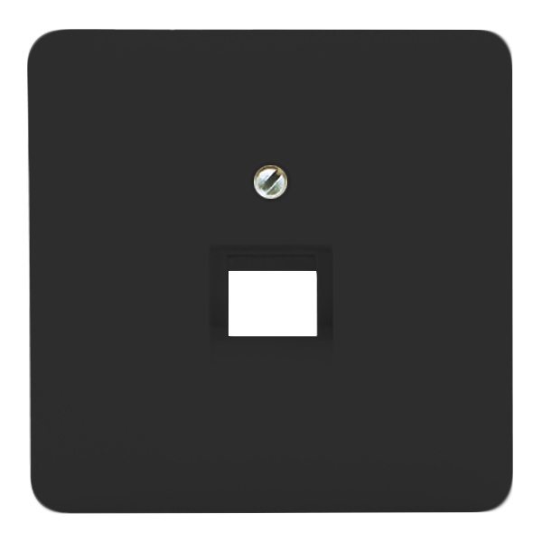 Накладка 1-ая Jung CD компьютерной/телефонной RJ45/RJ11 розетки наклонная Черный