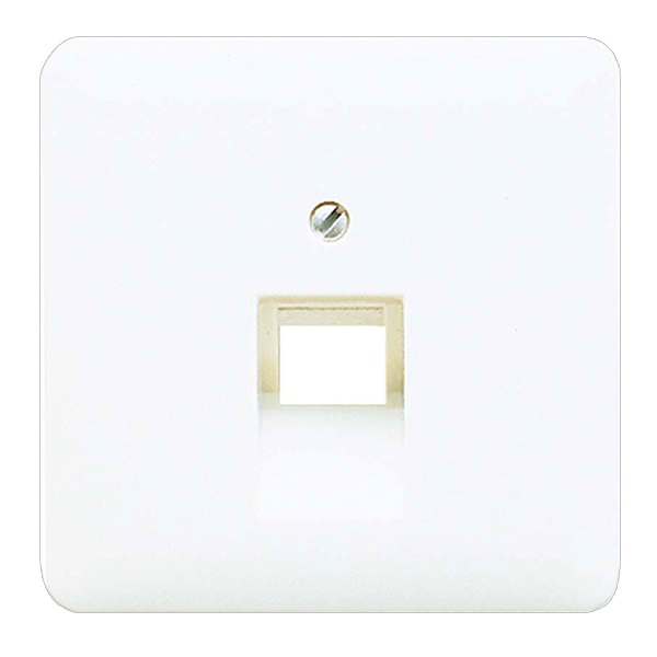 Накладка 1-ая Jung CD компьютерной/телефонной RJ45/RJ11 розетки наклонная Белый